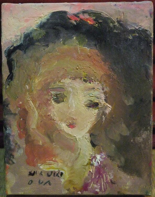 織田 廣喜 氏の「少女」F０号　日本芸術院会員 人気画家　９８歳没　従四位 織田 廣喜 氏の「少女」F0号日本芸術院会員 人気画家98歳没従四位