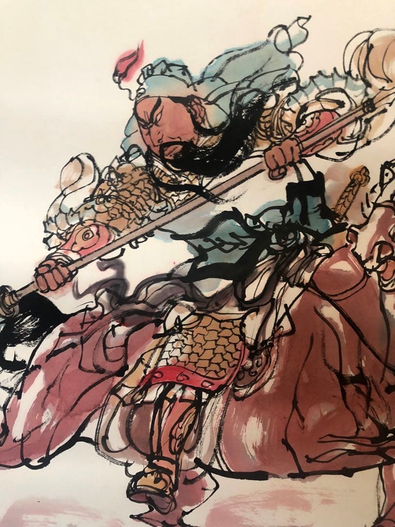 関羽 関公 赤兎馬 人物中国画 三国志の人物 歴史 水墨画 - メルカリ