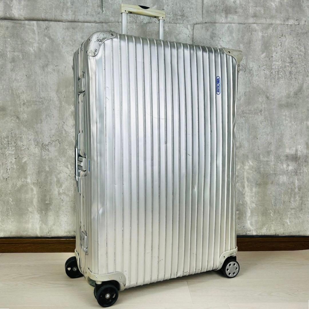 廃盤 青ロゴ リモワ トパーズ 最大容量 104L 4輪 MW アルミ シルバー