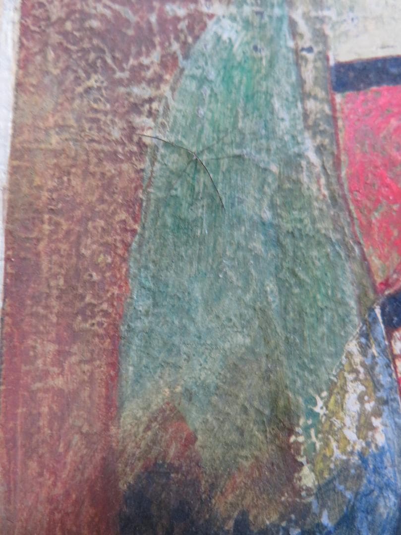 ◆　画家不明　「イコンのある風景（仮題）」　油彩　F8号 　◆