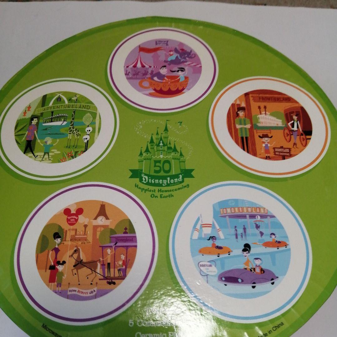 直筆サイン入り】ディズニーランド 50周年記念プレート5枚