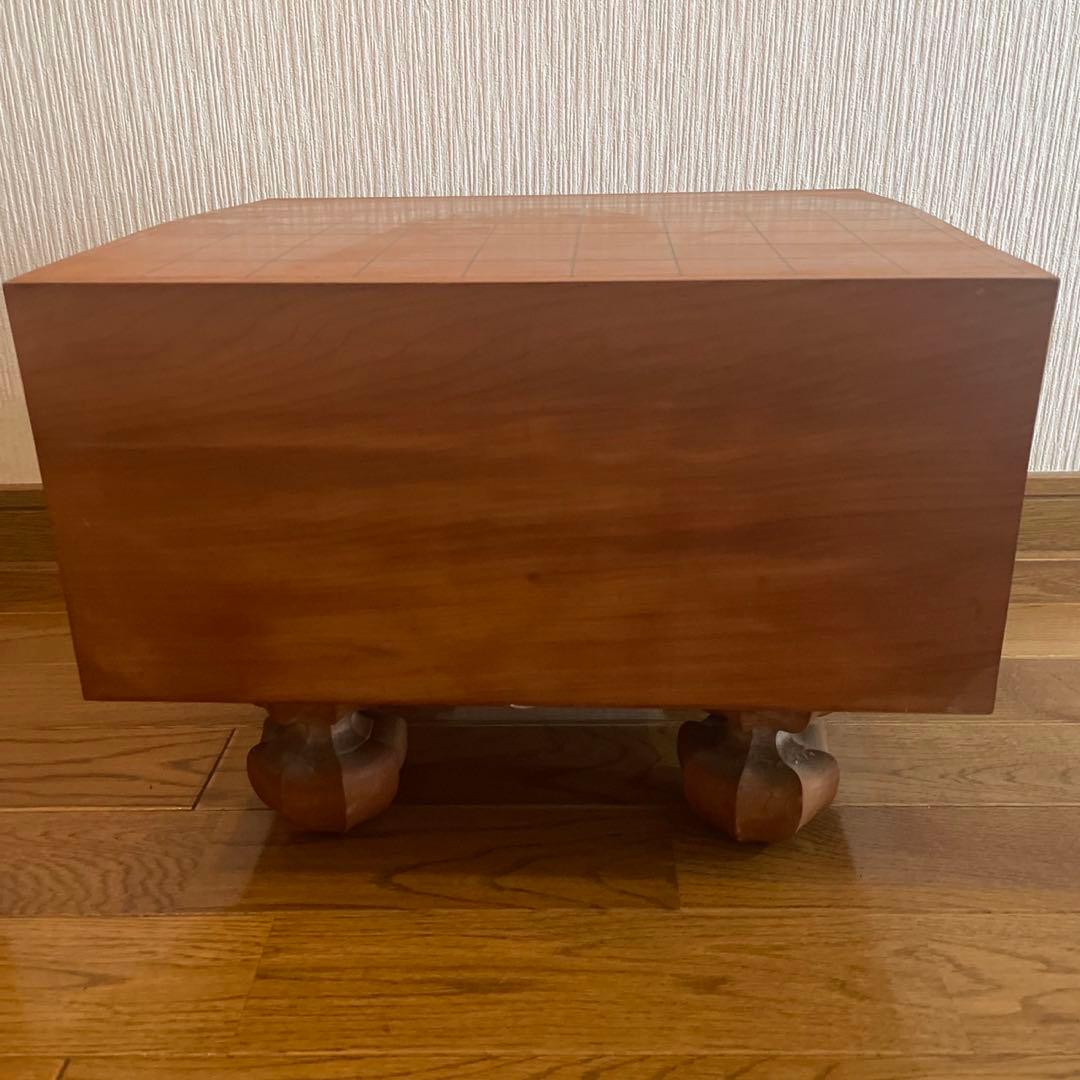 【本格将棋盤　未使用品】本桂　板目　木裏　脚付き　へそあり