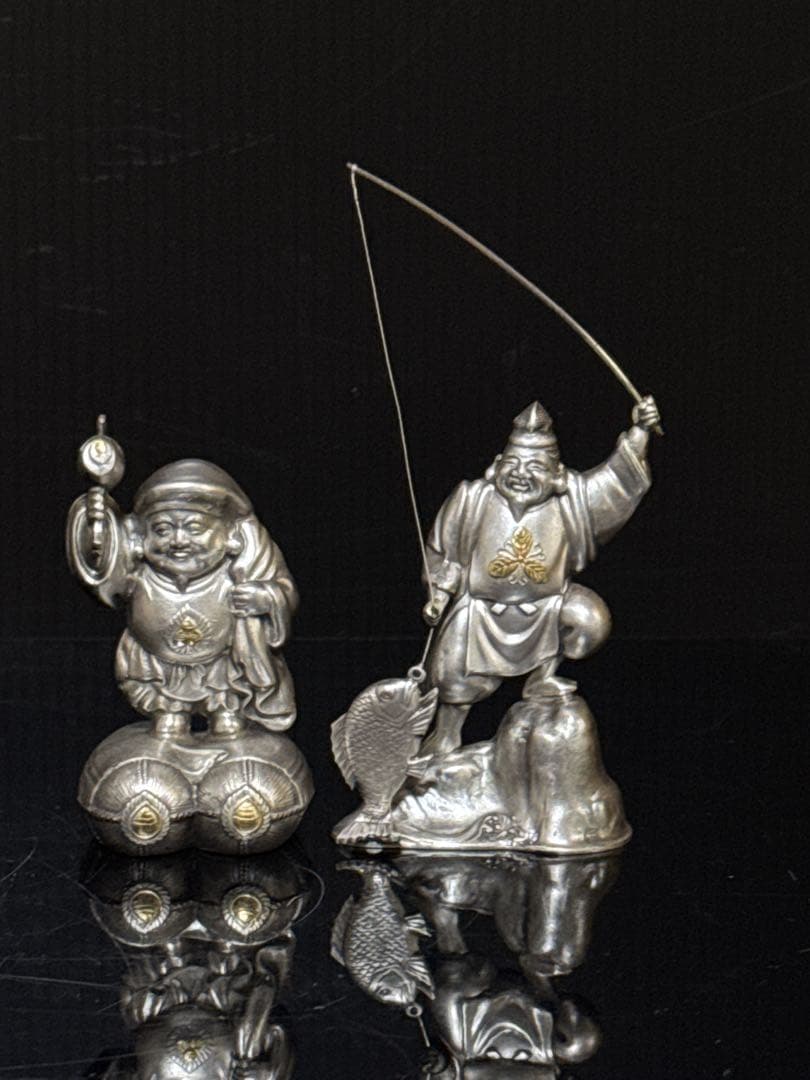 約153g 純銀 銀製 銀無垢 恵比寿大黒 置物 2025年最新】大黒 恵比寿 銀の