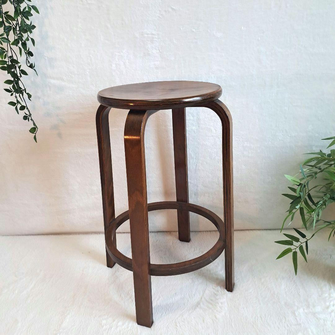 丸椅子 スツール チェア 椅子 レトロ　アンティーク　ウッドスツール　木製