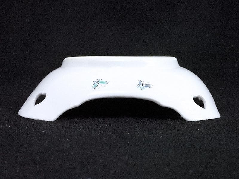 大聖寺伊万里 柿右衛門写 鳥に燕子花の図 四方皿 C669AS-BQh