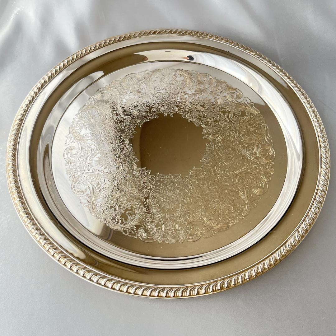 【INTERNATIONAL SILVER】ギャラリートレー 38cm