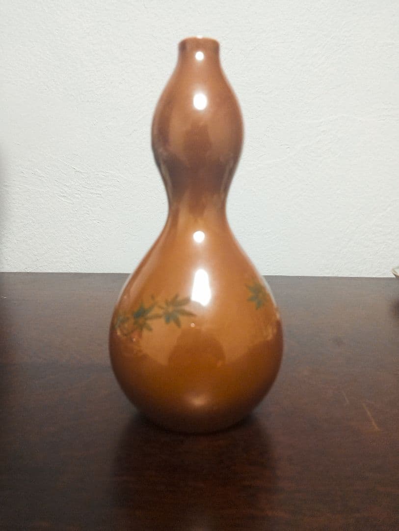 明治工芸品 瀬戸焼 川本桝吉 瓢箪花瓶 里帰り