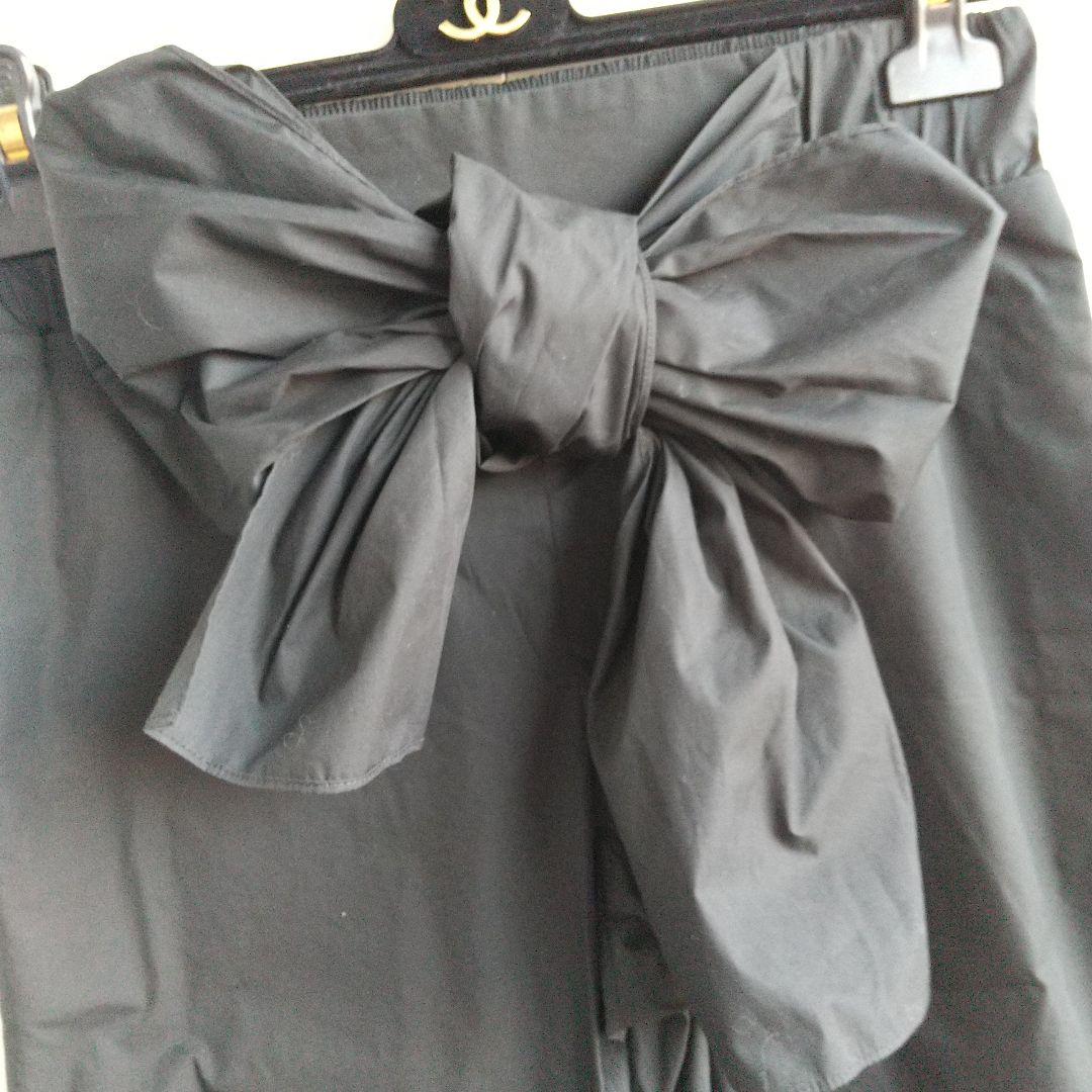 CHANELシャネル 優雅でドレッシーなリボン付サルエル風パンツsize36