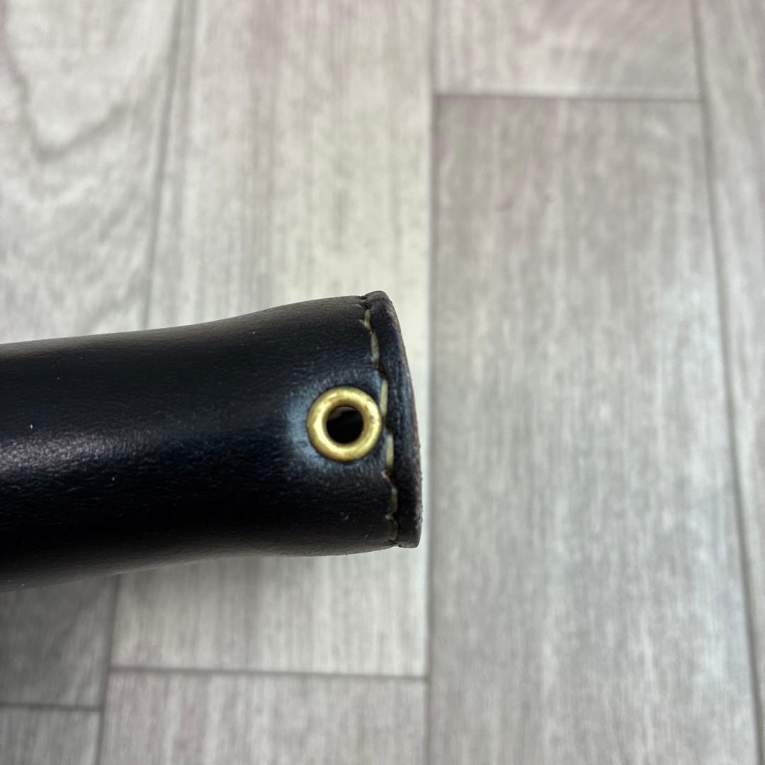 【茶芯ブラック】　クロムエクセル　ミドルトラッカーウォレット　真鍮