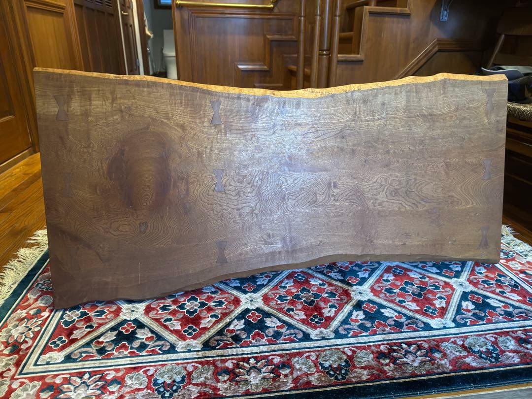 レア！無垢材 縮み杢 高級家具 一枚板 座机 文机 座敷机 座