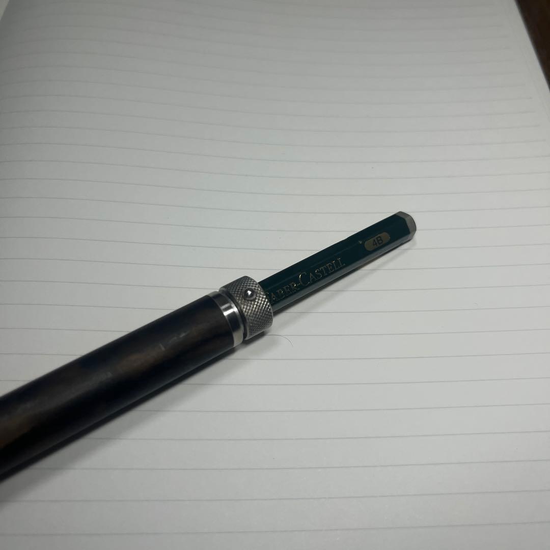 工房楔 鉛筆ホルダー/補助軸 黒柿