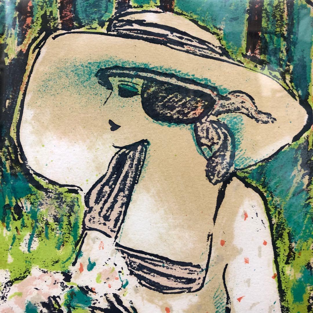 ピエール.カシニョール リトグラフ 赤い木立 102/150 サイン入り