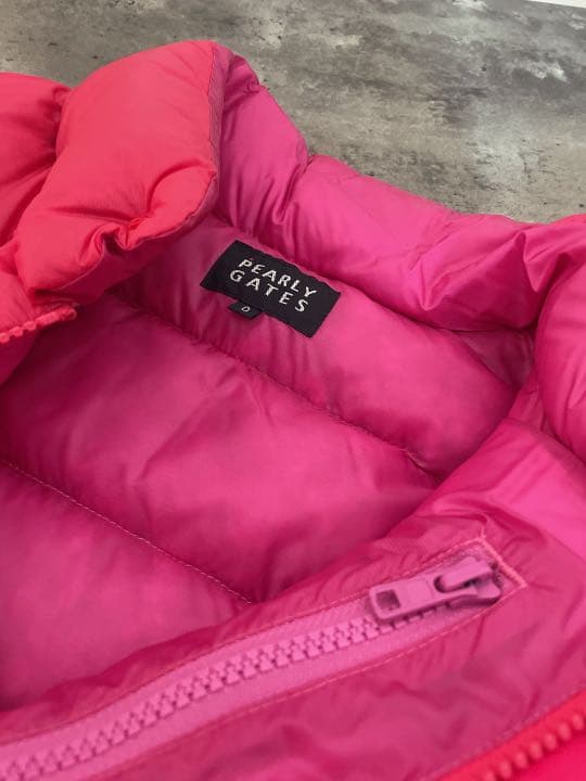 パーリーゲイツ　折り畳みダウン　ピンク