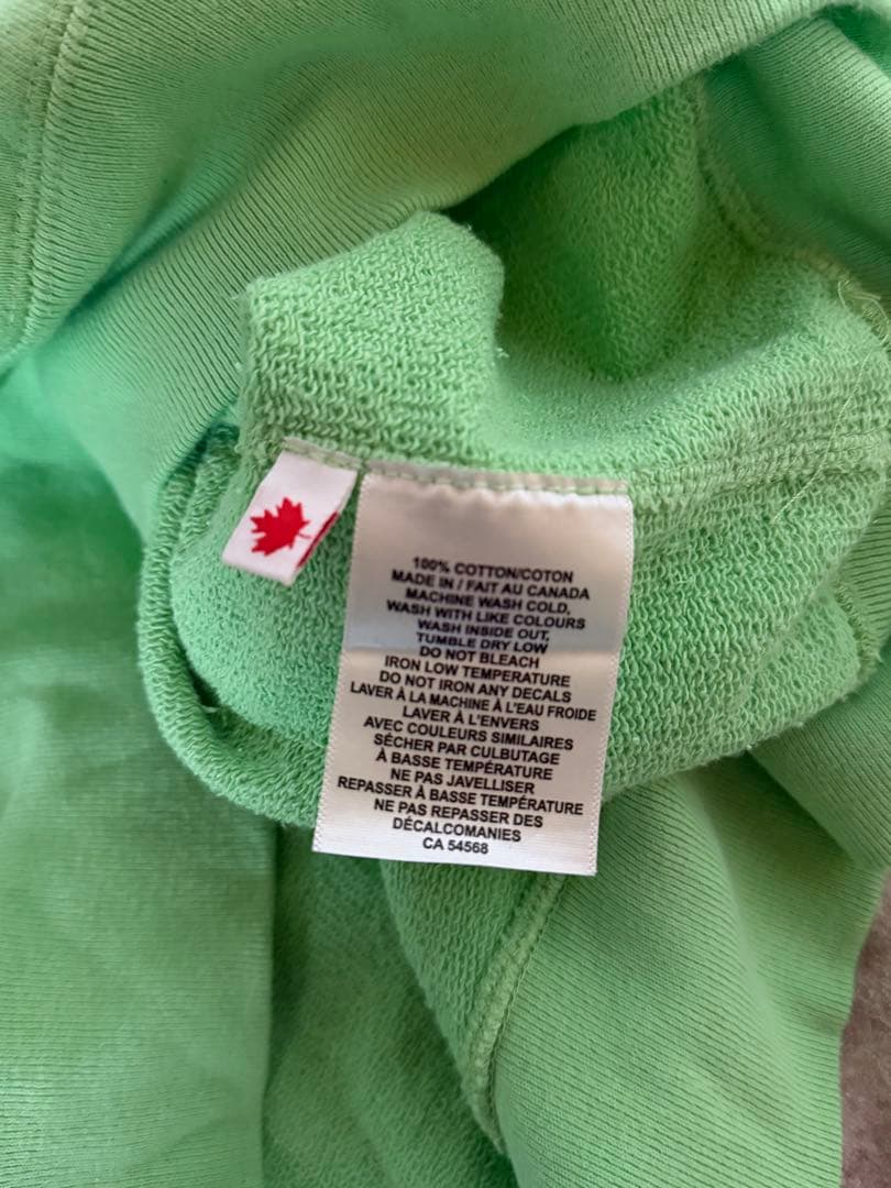 MIN-NANO × Creek Hoodieカナダ製　ライトグリーン Lサイズ