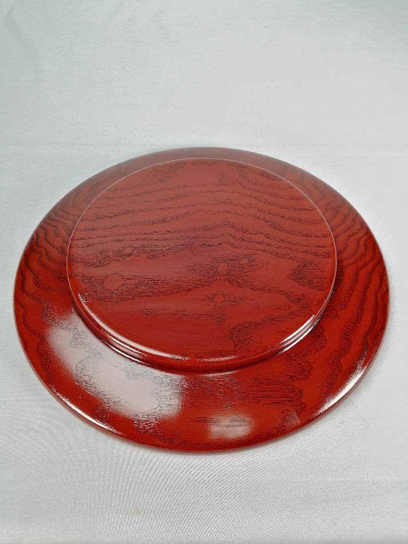 【茶事道】川端近左造　桐拭塗青海盆　干菓子　菓子盆166