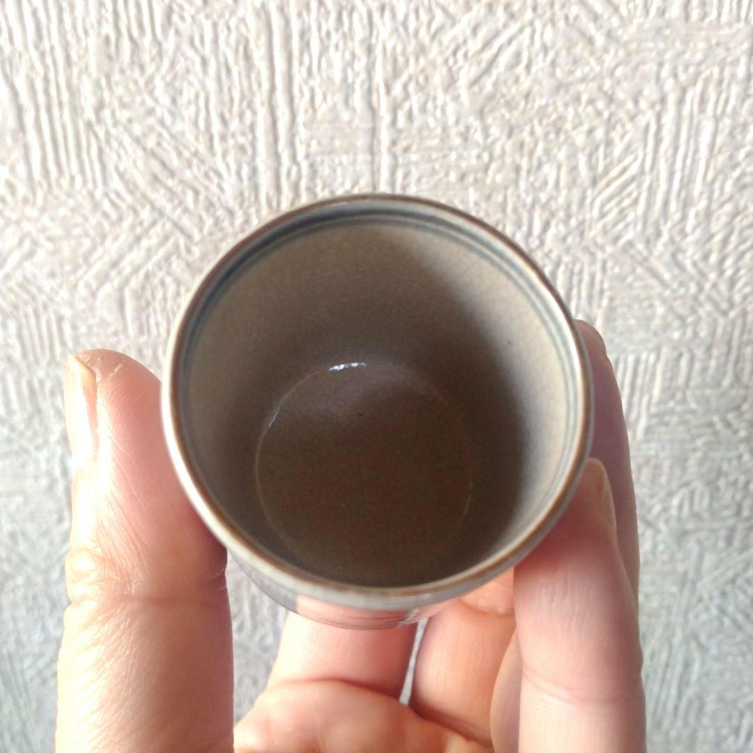 古伊万里色絵金彩羽子板覗き猪口蕎麦猪口江戸時代