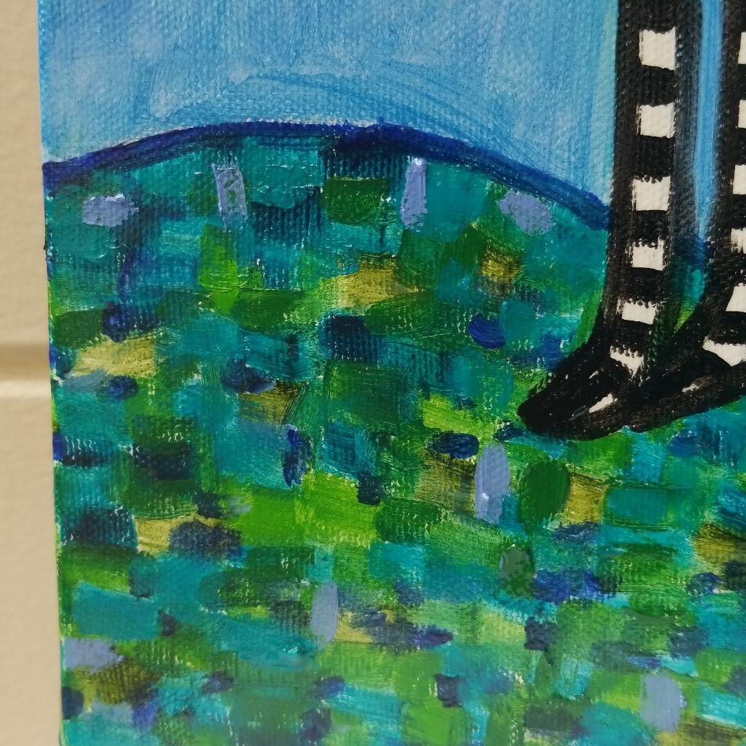 油絵 専用 旅に出る決意をする鳥の家族