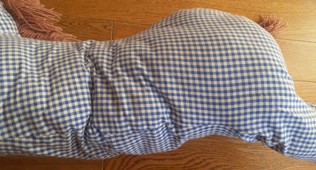 【激レア】マザーグースの森 馬 ぬいぐるみ 抱きぐるみ ブルー チェック柄