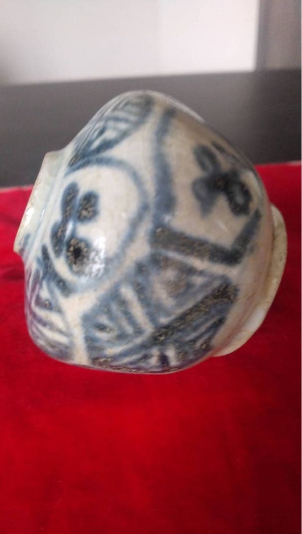 安南染付 古陶磁 中国美術 小壷 振り出し 一輪挿し - alnobala.ae