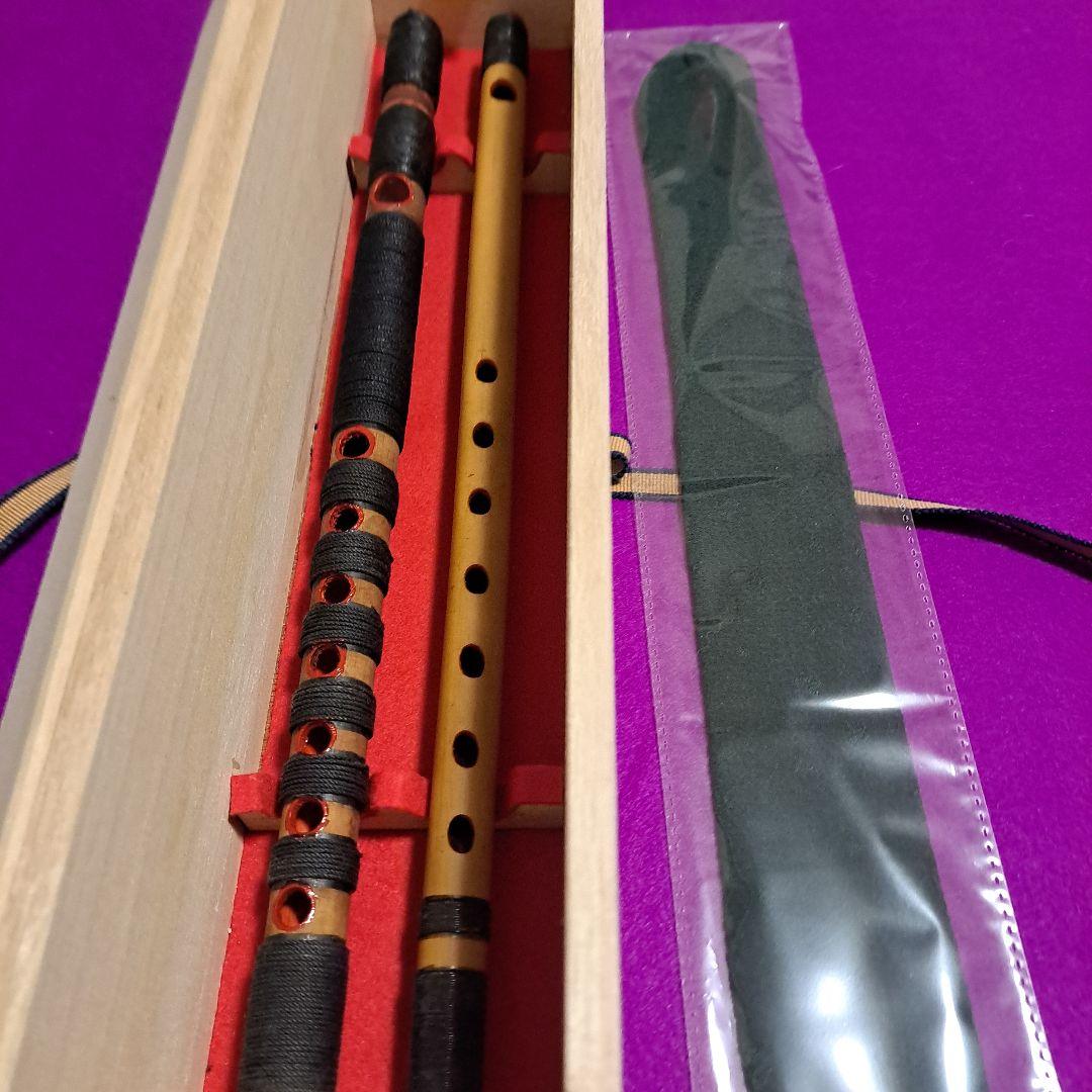 和楽器 能管と篠笛 囃子用 篠笛 二本 極太と極細（和楽器素