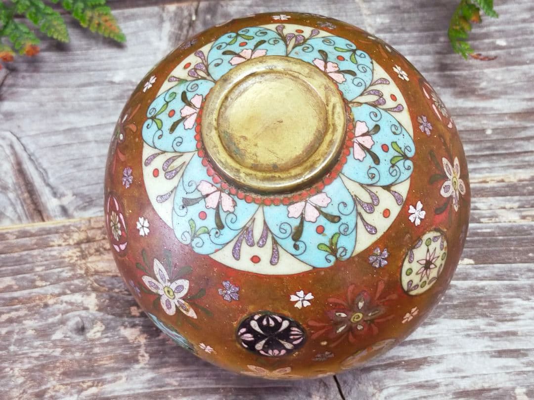 ♥古七宝 菓子器 金平糖入れ 木箱付き 骨董品
