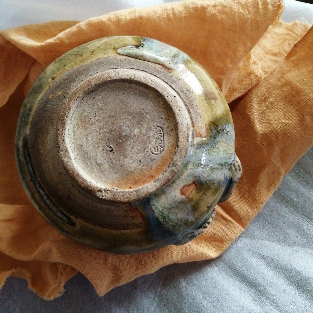 瀬戸焼 加藤春岱 宝袋形建水 12cm 江戸後期〜明治期