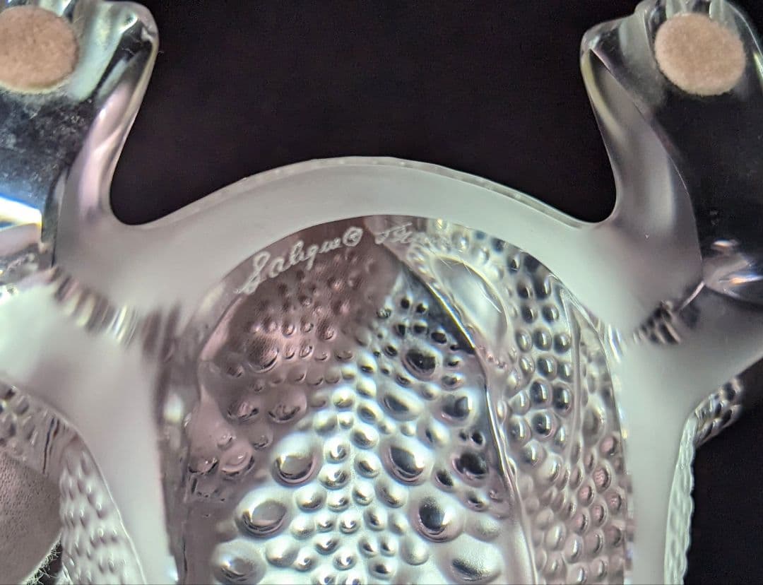 美品】LALIQUE ラリック カエル 蛙 クリスタルガラス フィギュリン