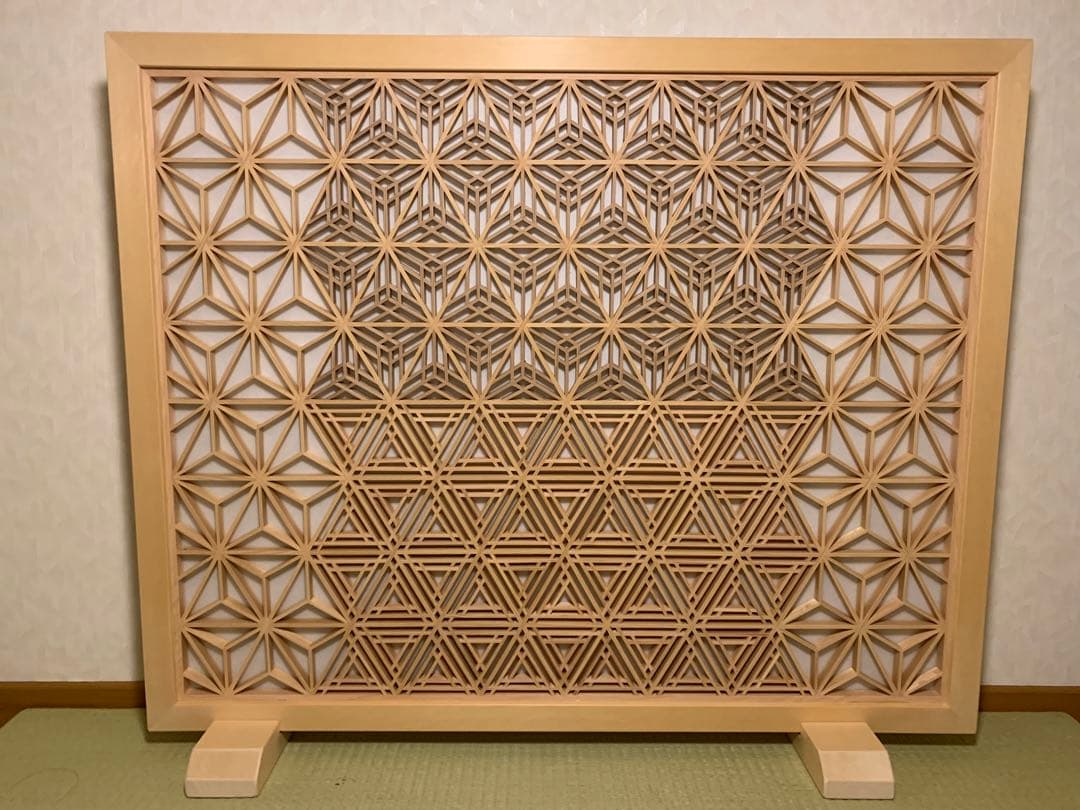 組子 組子細工 衝立 ついたて パーテーション - メルカリ