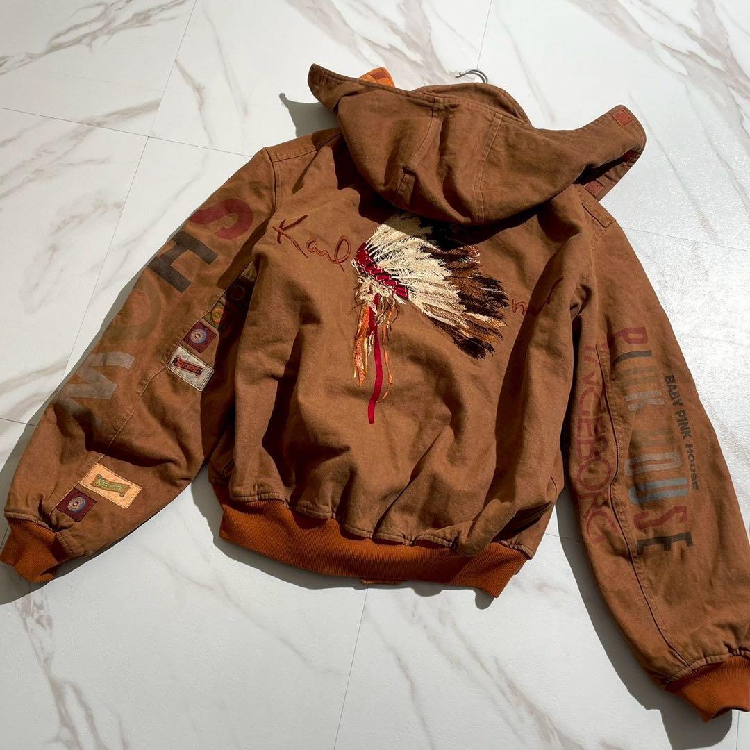 【超希少】カールヘルム フライトジャケット インディアン ワッペン 2way 超希少】カールヘルム フライトジャケット インディアン ワッペン 2way