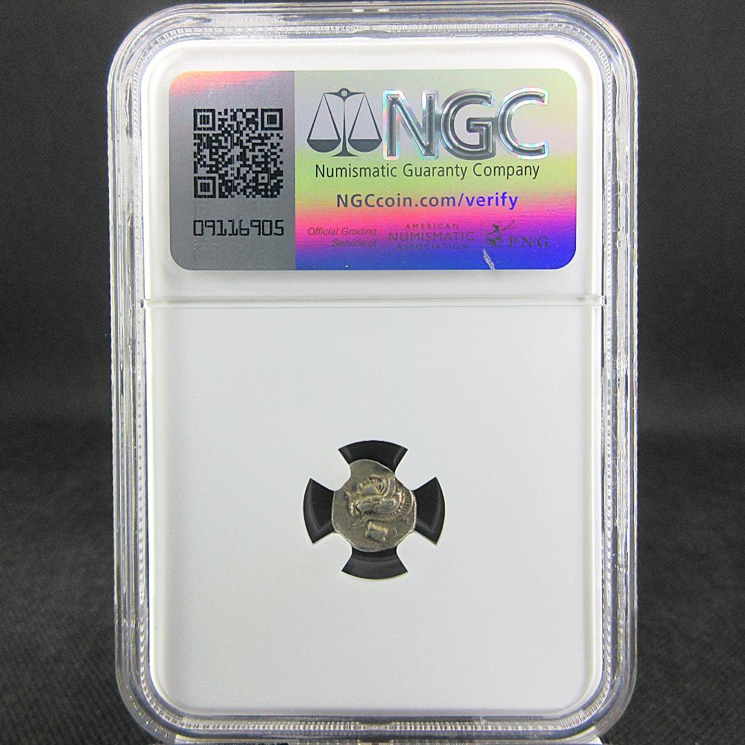 紀元前４世紀 古代ギリシャ ピシディア オボル銀貨 NGC アンティーク 