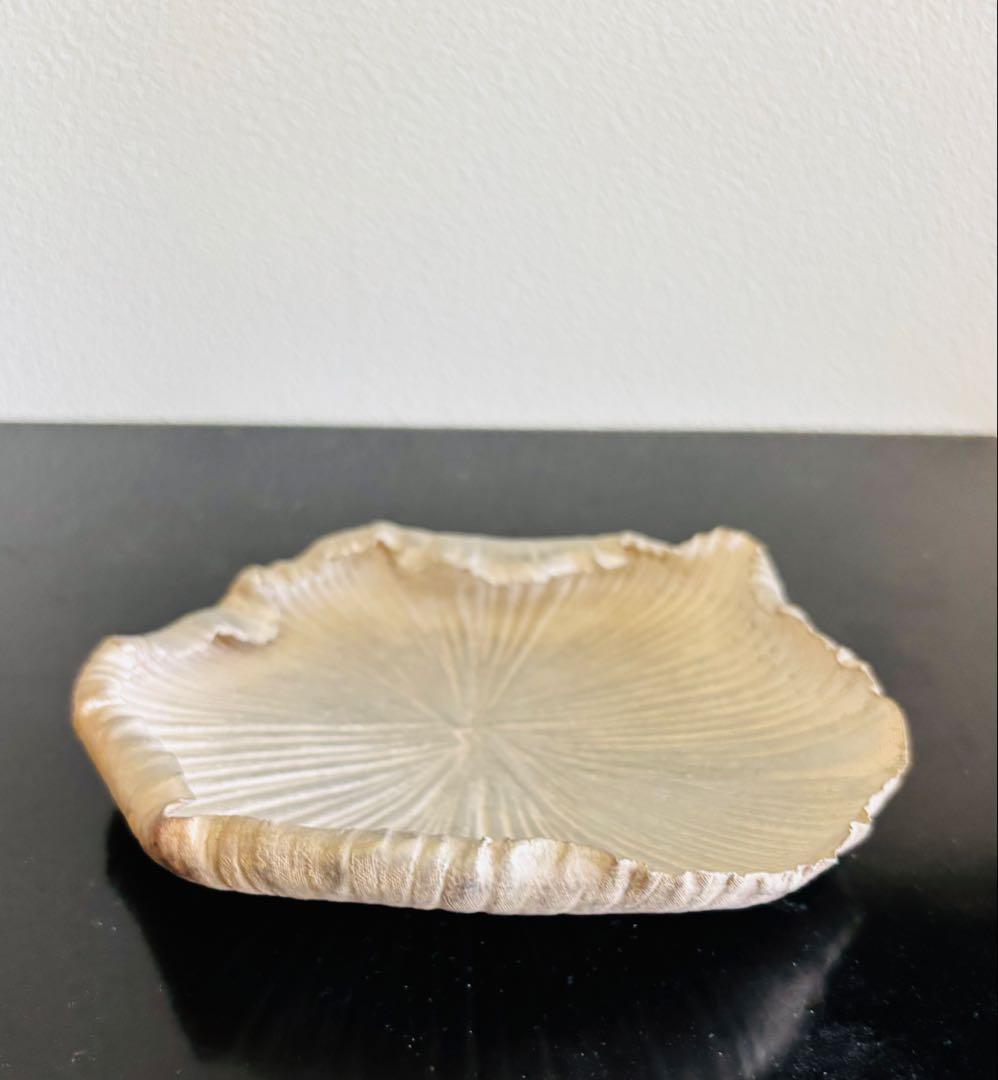 林みちよ 縁レース銀彩皿（No.10） 菓子皿 オブジェ アート 茶道