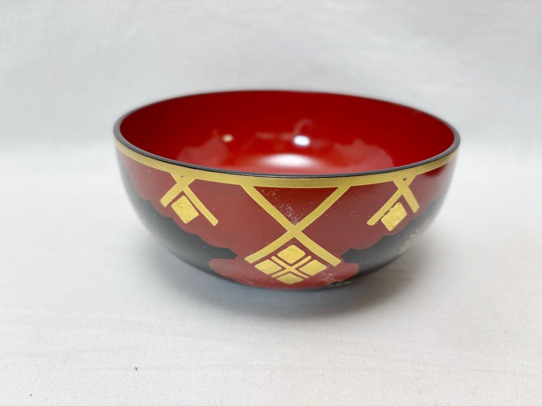 未使用 懐石道具 瓢箪形 信玄弁当 秀衡塗模様 三段弁当箱 千筋内朱五客揃 紙箱