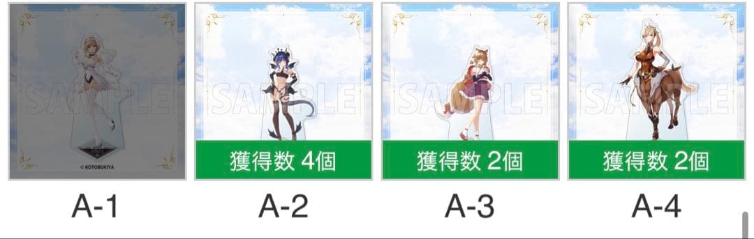 I*β様 コトブキヤくじ アルカナディア アクリル フィギュア