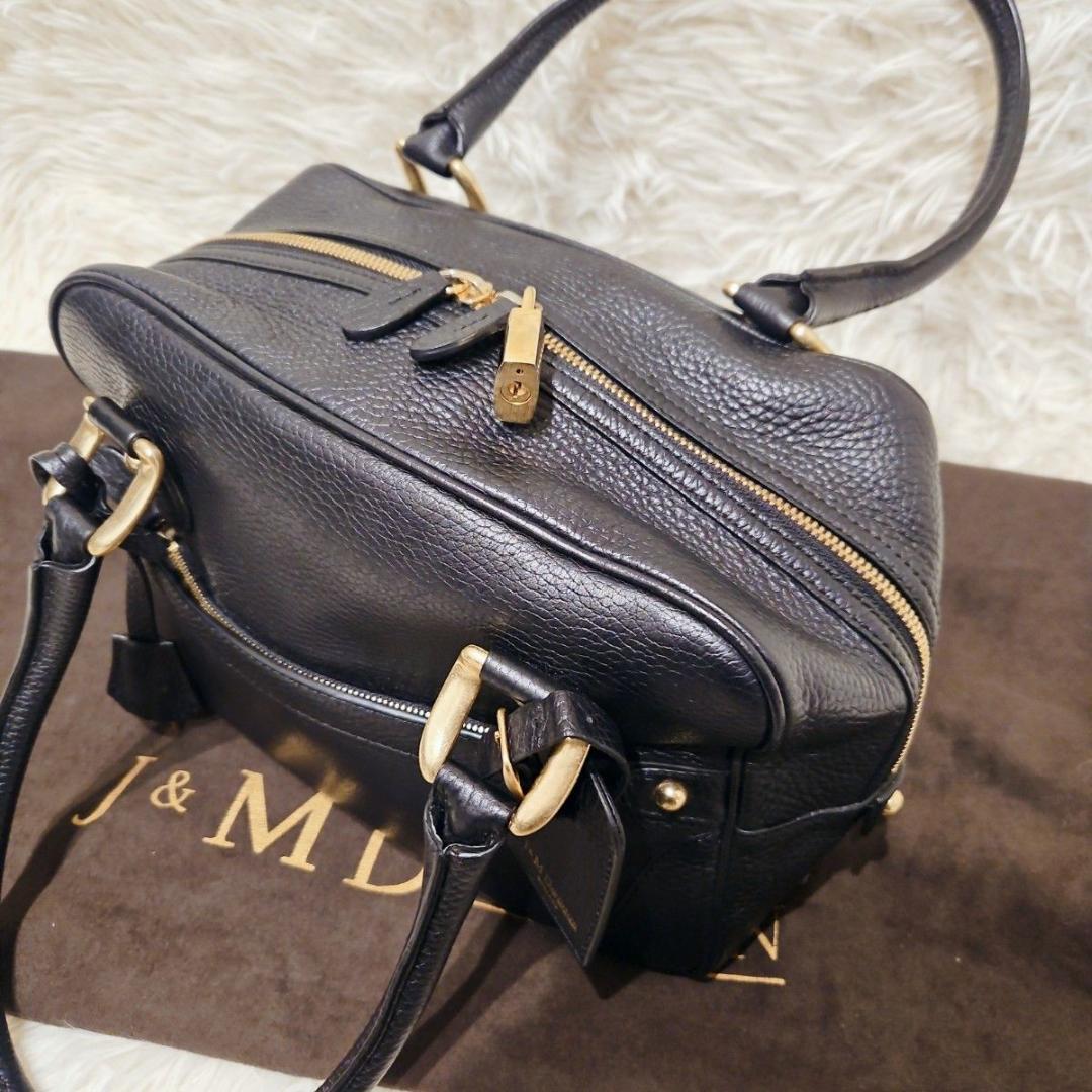 美品 J&M DAVIDSON ミニミア ハンドバッグ ミニボストン 鍵付き