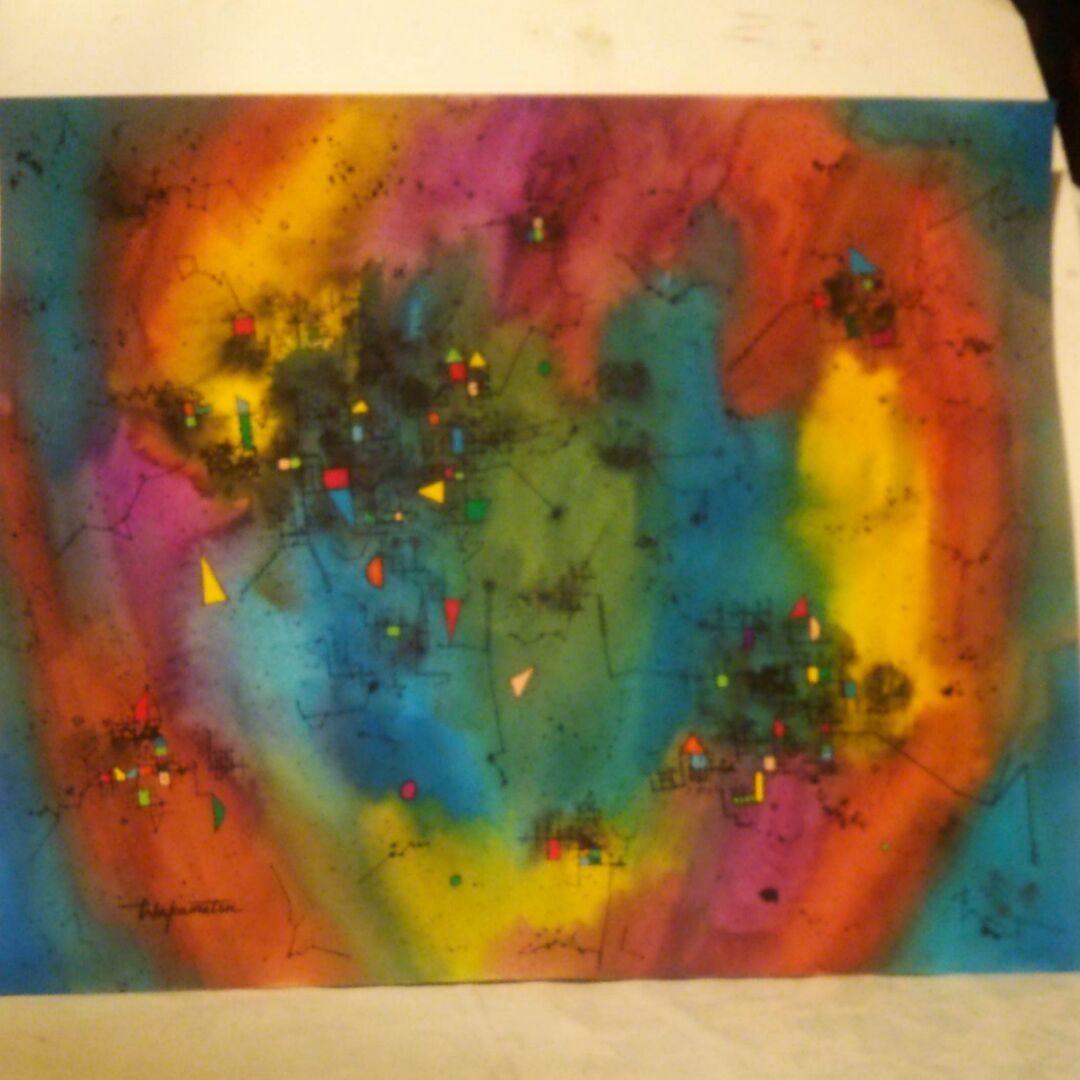 水彩画　スペース・パルス　No.4