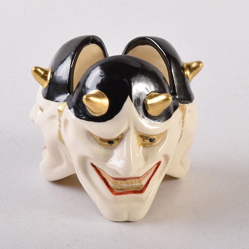 茶道具 京焼 紫翠窯 西村徳泉造 色絵 般若蓋置 共布共箱 V 8097 - メルカリ