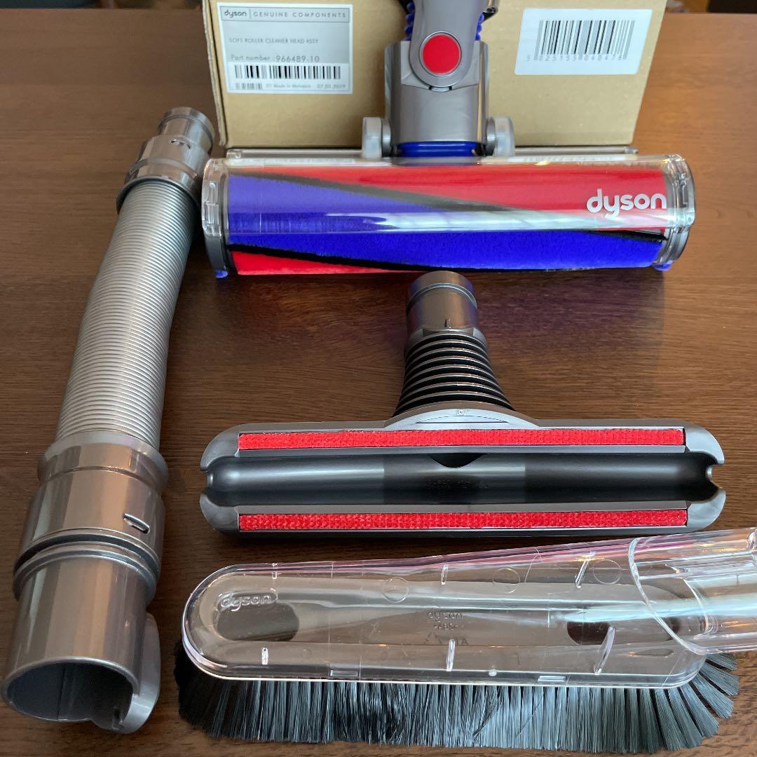 dyson V6 ソフトローラークリーナーヘッド 布団ツール、延長、ソフトブラシ