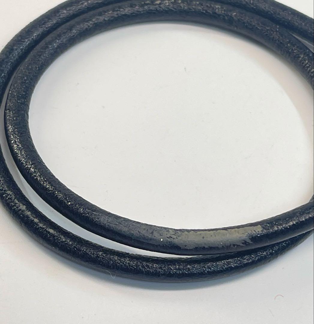 BVLGARI (ブルガリ)レザー チョーカー ネックレス 2連 ブレスレット