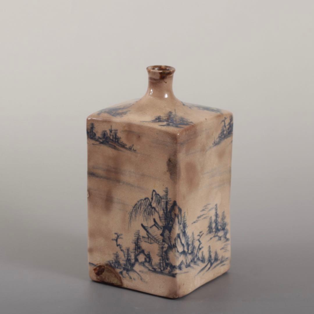 染付 角徳利 古美術 酒器 古道具 アンティーク 徳利 - メルカリ