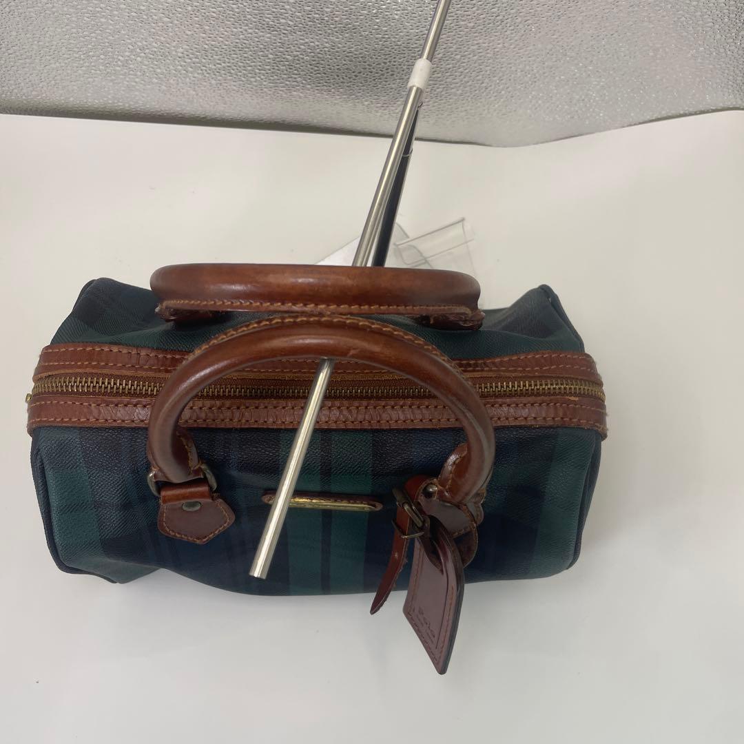 ポロラルフローレン　タータンチェック ハンドバッグ　ミニボストンバッグ