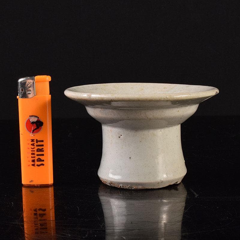 朝鮮美術 李朝 高麗白磁 盃台 杯台 V R8012