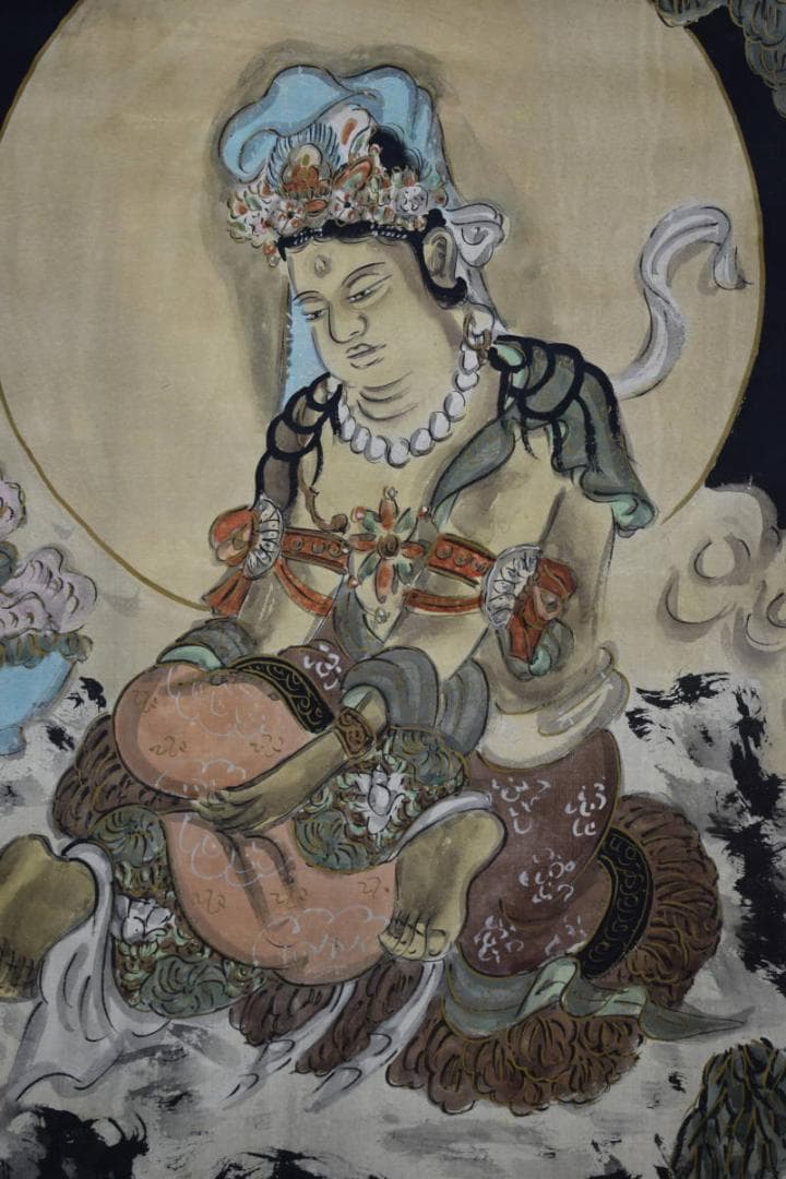 不詳/作者不明/古画/観音像図/龍図/布袋屋掛軸HG-134