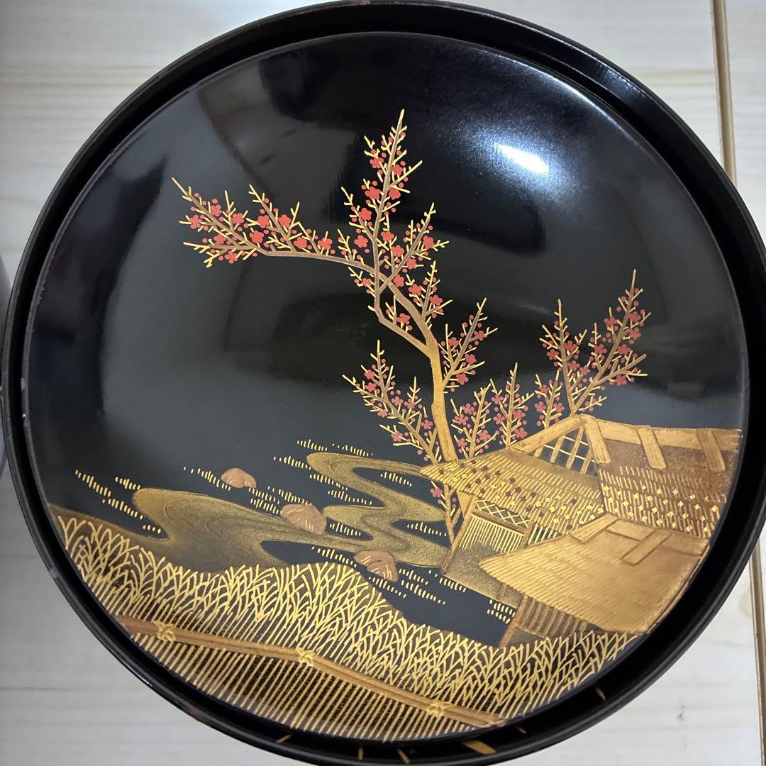 骨董　汁椀　木製漆器　蒔絵　アンティーク