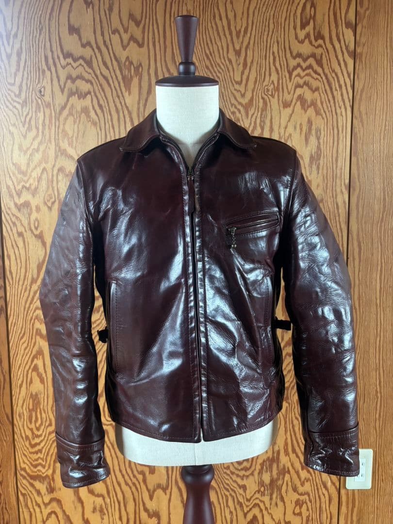 エアロレザーハーフベルトsize34ホースハイドコードバングッド