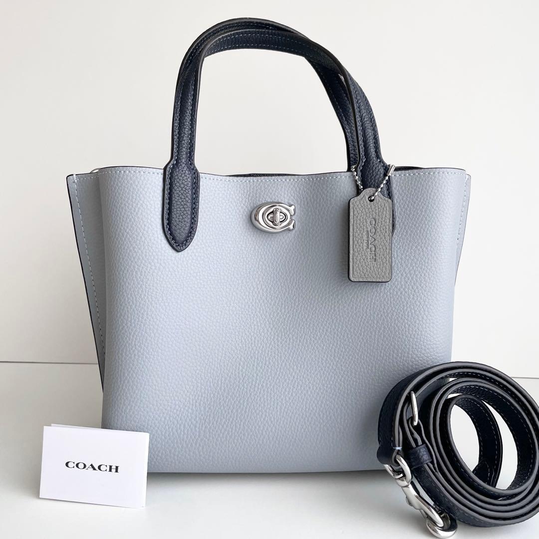 コーチ COACH ハンドバッグ ウィロウ トート 24 くすみカラー ほぼ新品
