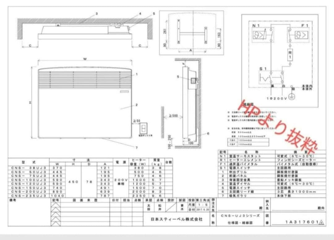 スティー ベル エルトロン パネルヒーター NS120 UJ3 238479
