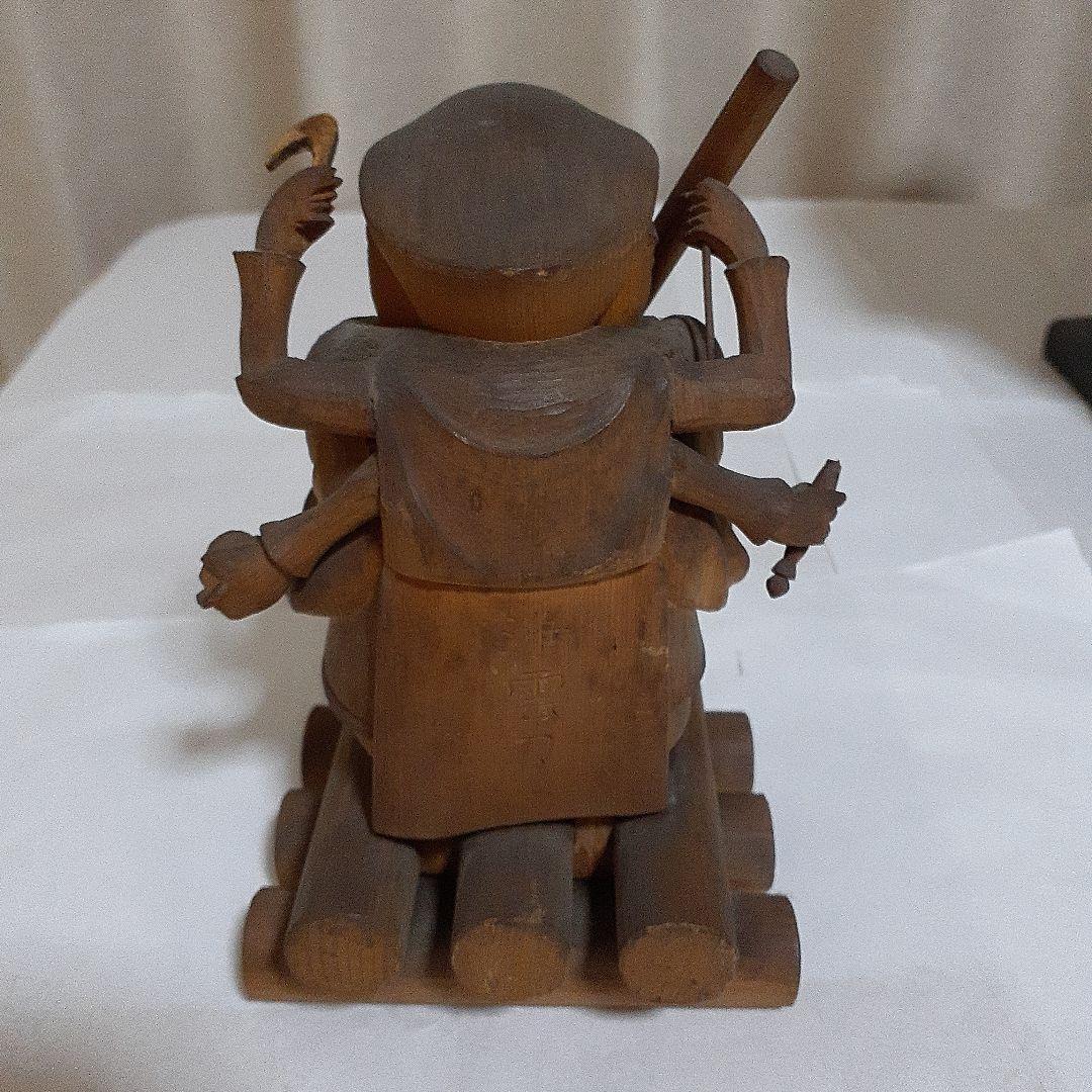 開運出世【三面大黒天像】現世利益 仏像 神像 厨子