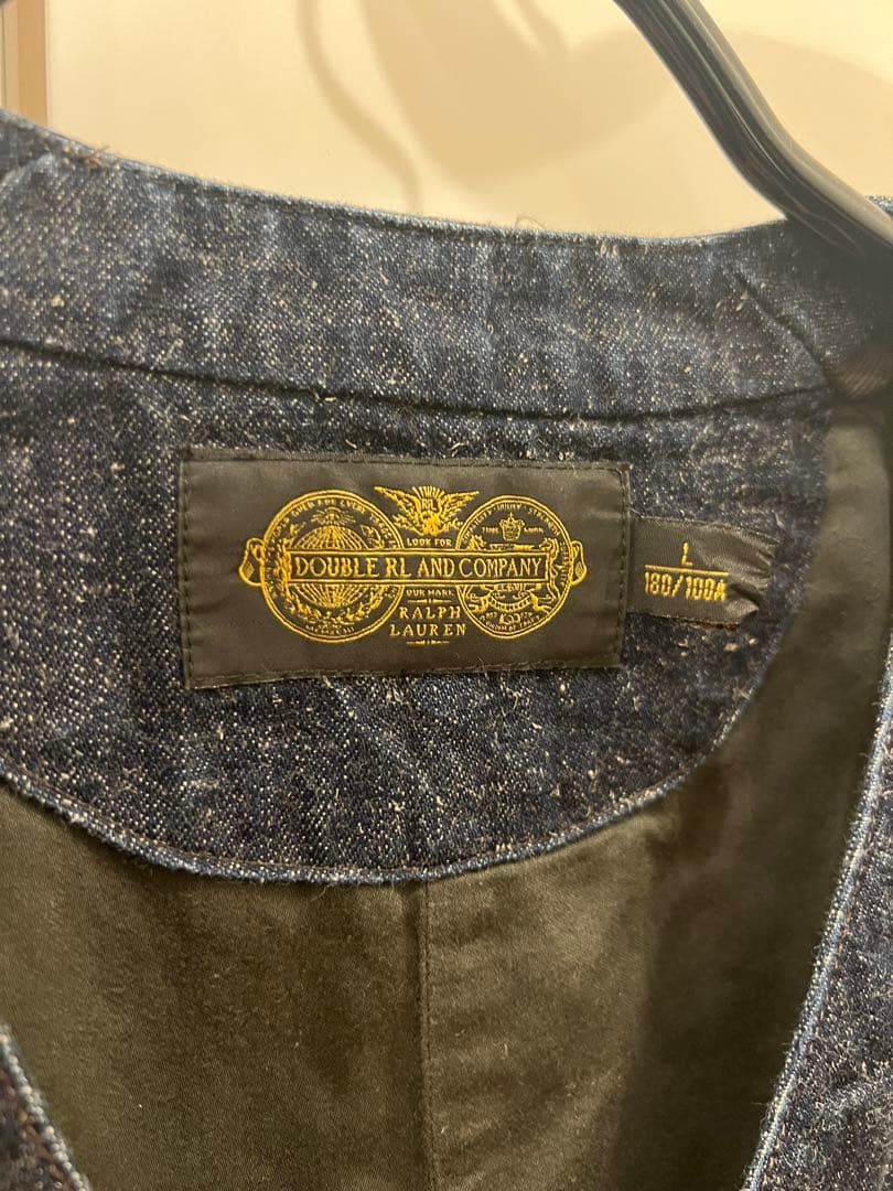【希少】RRL／ダブルアールエル／ラルフローレン／ダークインディゴ／デニムベスト