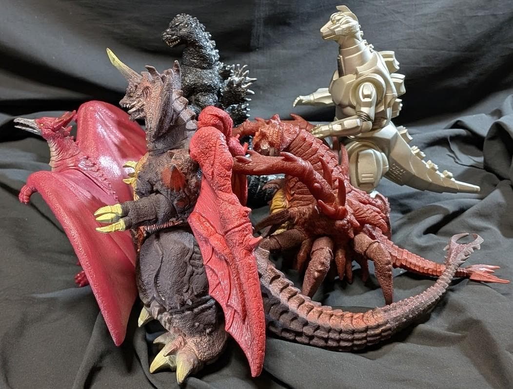 平成ＶＳシリーズ　ゴジラ・メカゴジラ・デストロイア他（バンダイ）ソフビ５体セット