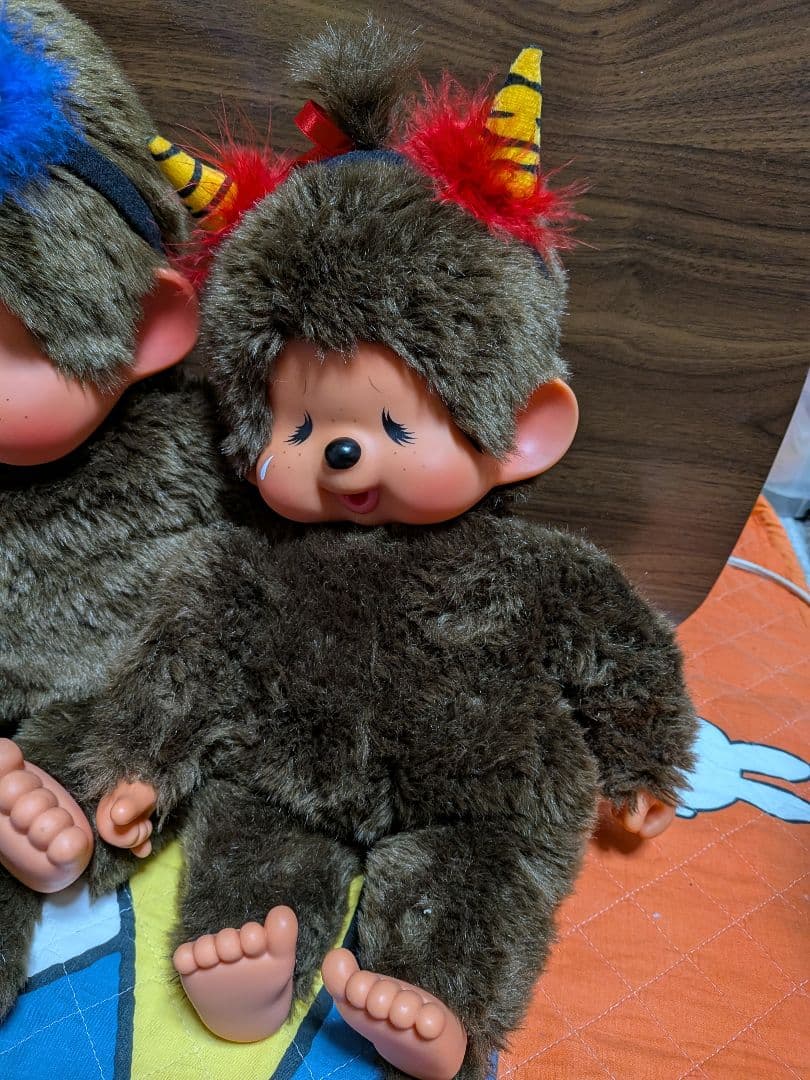 値下げ！モンチッチ50㌢、43㌢ 2体セット 茶色い目 泣き顔